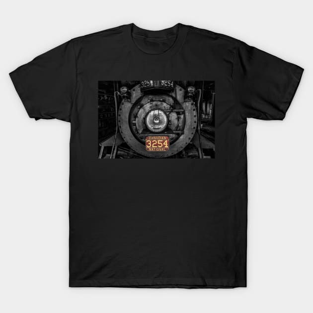 Steam Locomotive Headlamp T-Shirt by Enzwell